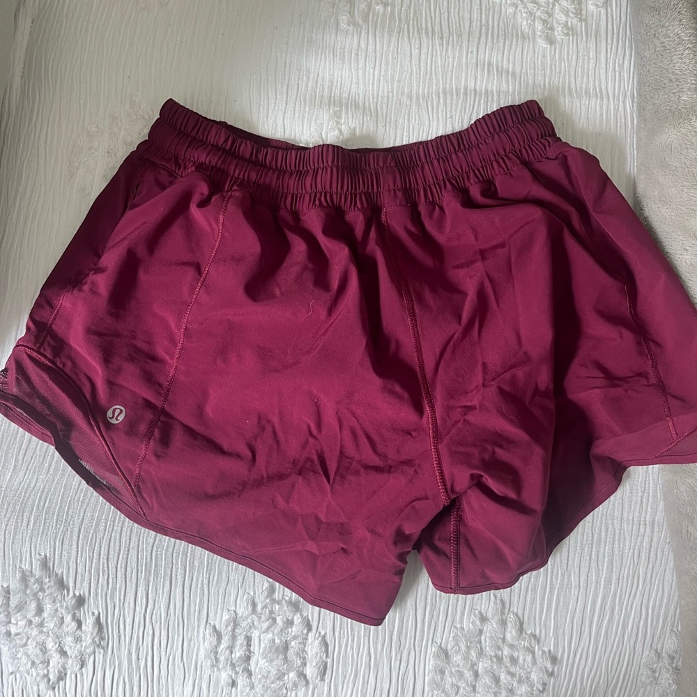 Maroon/red lululemon shorts(6 tall)